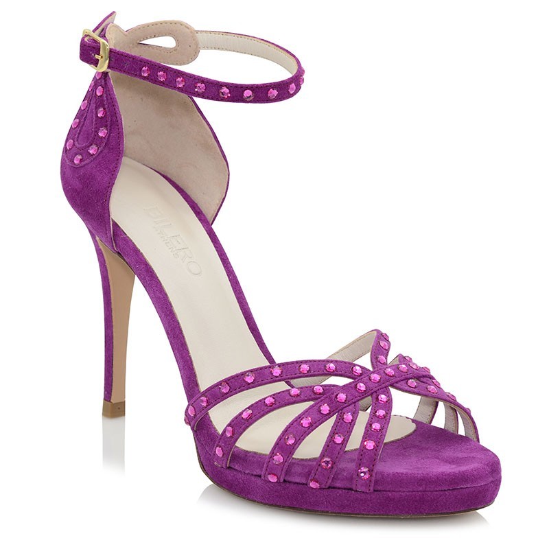 Purple Leather Sandals